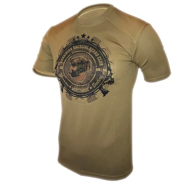 Футболка Ukrainian Tactical Beard Club | KRAMATAN Tactical Design - XS, Койот 17604 фото