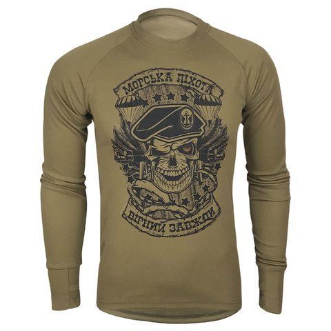 Лонгслів Морська Піхота: Вірний Завжди | KRAMATAN Tactical Design - XS, Койот 17915 фото