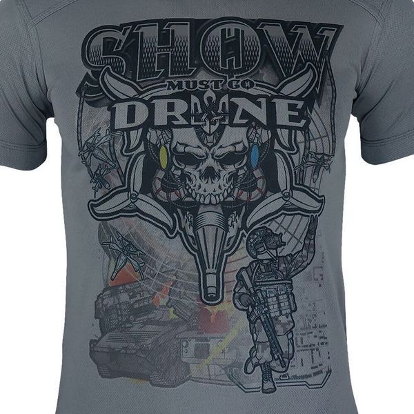 Футболка SHOW MUST GO DRONE | KRAMATAN Tactical Design - Олива, S 13527 фото