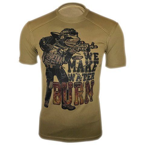 Футболка А-АКУЛА WE MAKE WATER BURN | KRAMATAN Tactical Design - XS, Койот 17520 фото