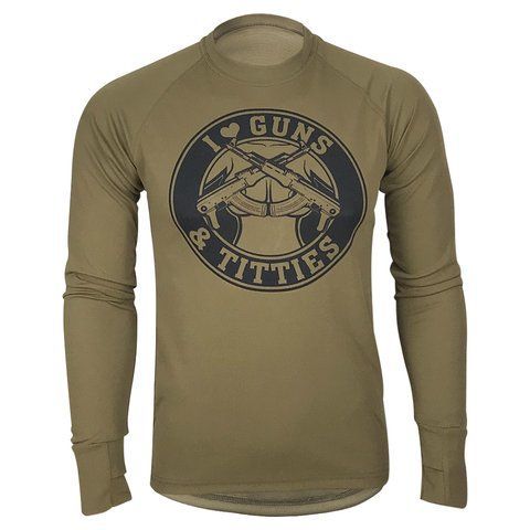 Лонгслів I Love Guns & Titties | KRAMATAN Tactical Design - XS, Койот 17370 фото