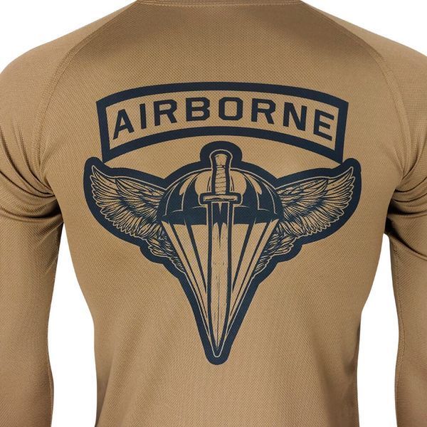 Лонгслів AIRBORNE FORCES OF UKRAINE | KRAMATAN Tactical Design - XS, Койот 17891 фото
