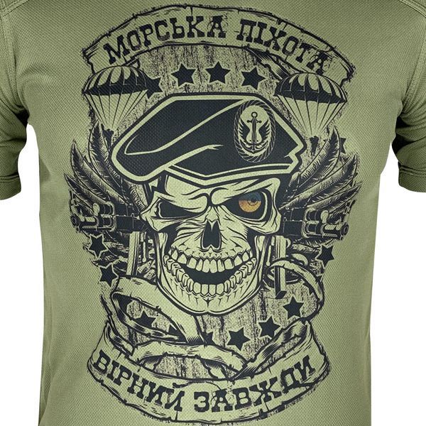 Marine Corps T-Shirt: Faithful Always | KRAMATAN Tactical Design - S, Olive