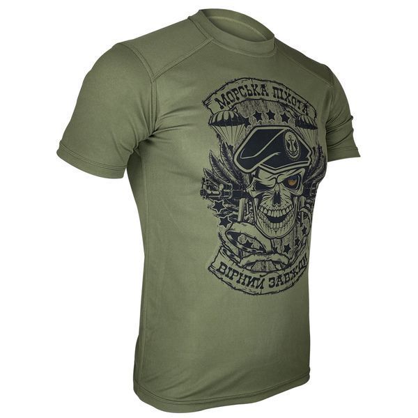 Marine Corps T-Shirt: Faithful Always | KRAMATAN Tactical Design - S, Olive