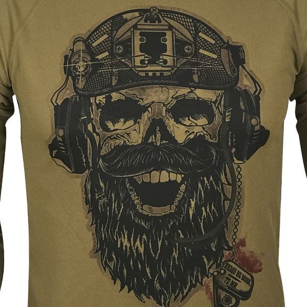 Лонгслів ПІХОТА &ldquo;ЯКЩО НЕ ВОНИ,ТО МИ&rdquo; | KRAMATAN Tactical Design - S, Койот 2480 фото