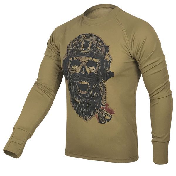 Лонгслів ПІХОТА &ldquo;ЯКЩО НЕ ВОНИ,ТО МИ&rdquo; | KRAMATAN Tactical Design - S, Койот 2480 фото