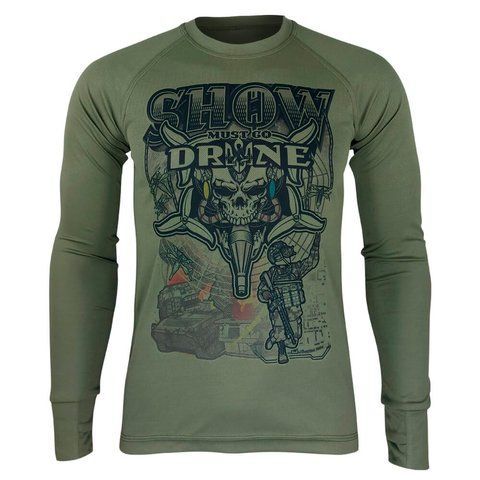 Long-Sleeve SHOW MUST GO DRONE | KRAMATAN Tactical Design - Olive, S