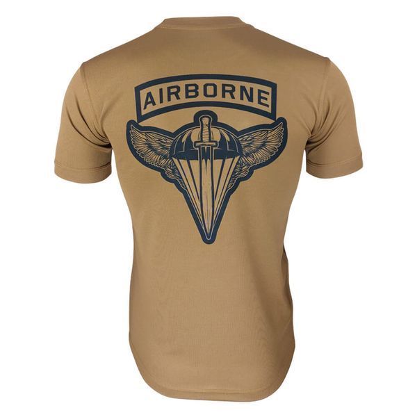 Футболка AIRBORNE FORCES OF UKRAINE | KRAMATAN Tactical Design - XS, Койот 17556 фото