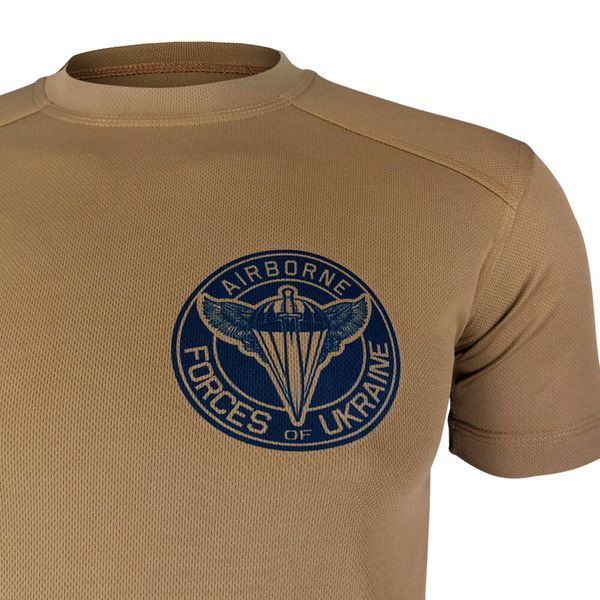 Футболка AIRBORNE FORCES OF UKRAINE | KRAMATAN Tactical Design - XS, Койот 17556 фото
