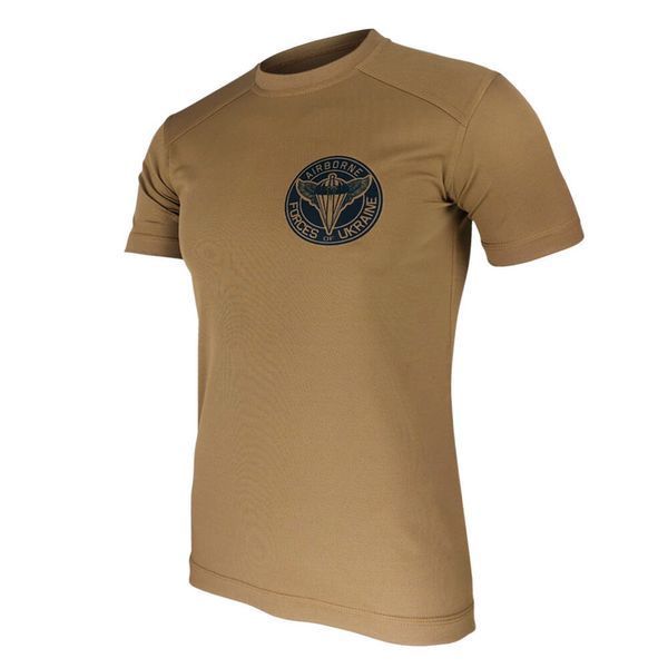 Футболка AIRBORNE FORCES OF UKRAINE | KRAMATAN Tactical Design - XS, Койот 17556 фото
