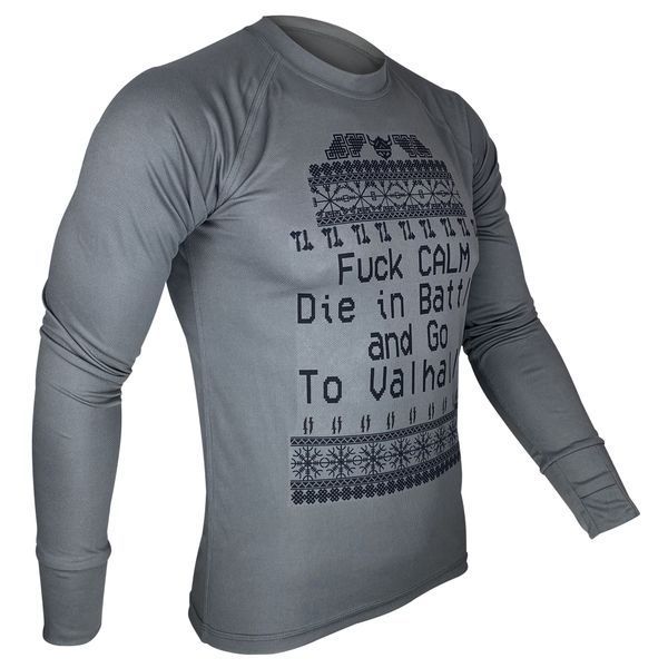 Long-Sleeve Fuck calm | KRAMATAN Tactical Design - S, Olive