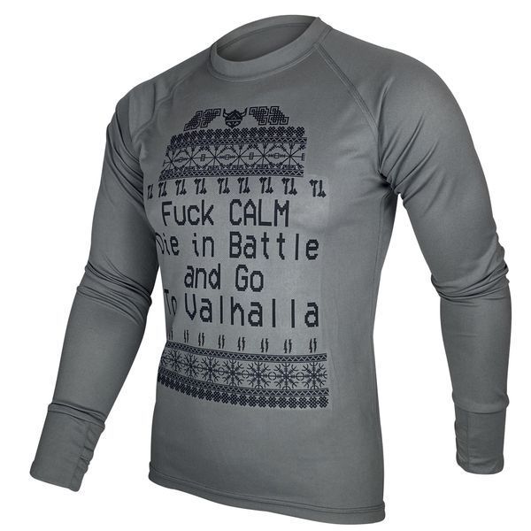 Long-Sleeve Fuck calm | KRAMATAN Tactical Design - S, Olive