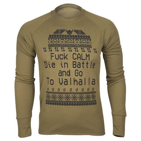 Лонгслів Fuck calm | KRAMATAN Tactical Design - XS, Койот 17843 фото