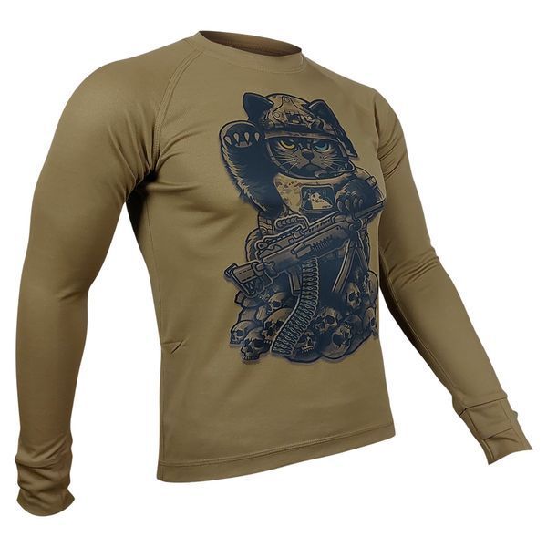 EXECUTIONER CAT (MANEKI-NEKO) Long-Sleeve | KRAMATAN Tactical Design &ndash; Olive, S
