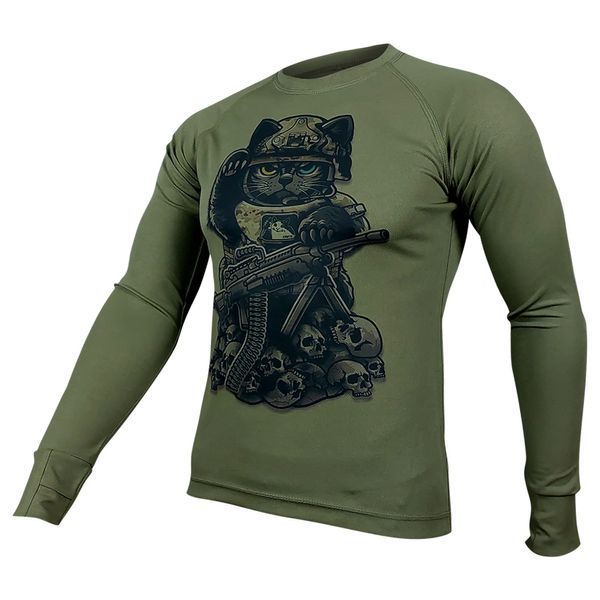 EXECUTIONER CAT (MANEKI-NEKO) Long-Sleeve | KRAMATAN Tactical Design &ndash; Olive, S