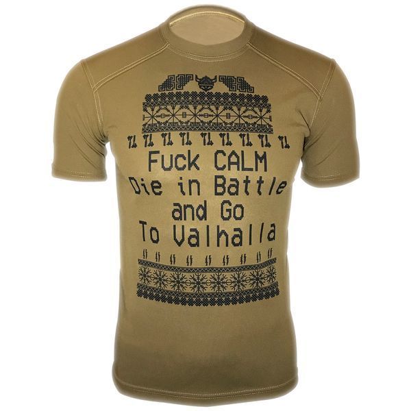 Футболка Fuck calm | KRAMATAN Tactical Design - XS, Койот 17502 фото