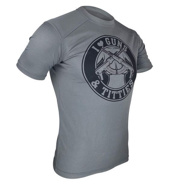 I Love Guns & Titties T-Shirt | KRAMATAN Tactical Design - S, Olive