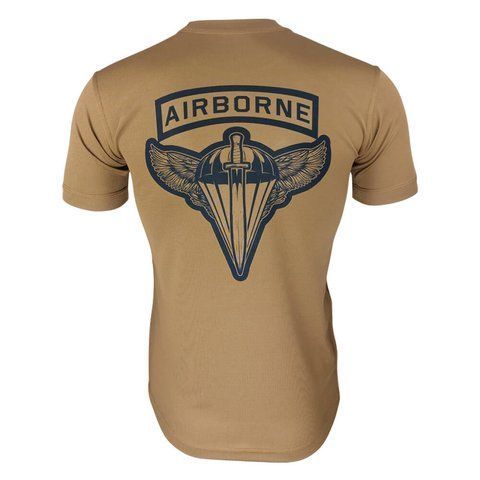 Футболка AIRBORNE FORCES OF UKRAINE | KRAMATAN Tactical Design - XS, Койот 17556 фото