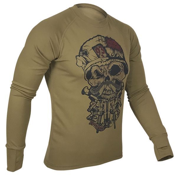 Лонгслів 93% СКРИТИЙ ВОРОГ | KRAMATAN Tactical Design - XS, Койот 17897 фото