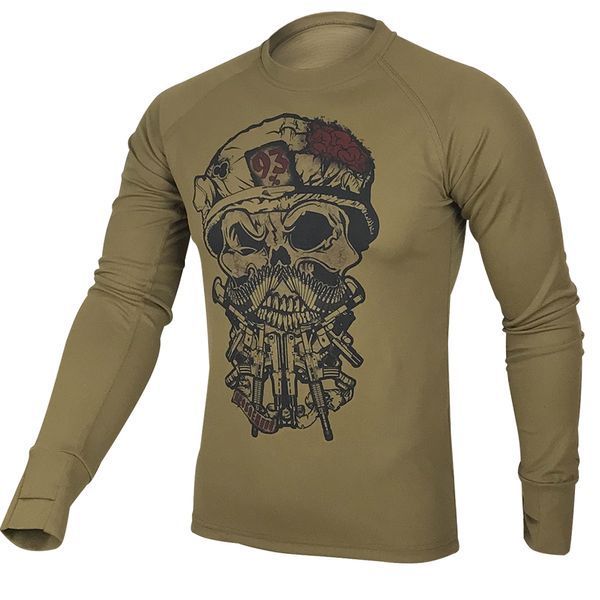 Лонгслів 93% СКРИТИЙ ВОРОГ | KRAMATAN Tactical Design - XS, Койот 17897 фото