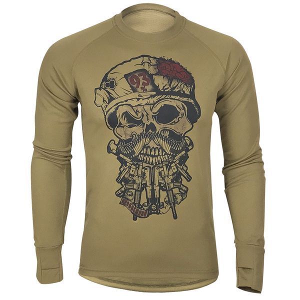 Лонгслів 93% СКРИТИЙ ВОРОГ | KRAMATAN Tactical Design - XS, Койот 17897 фото